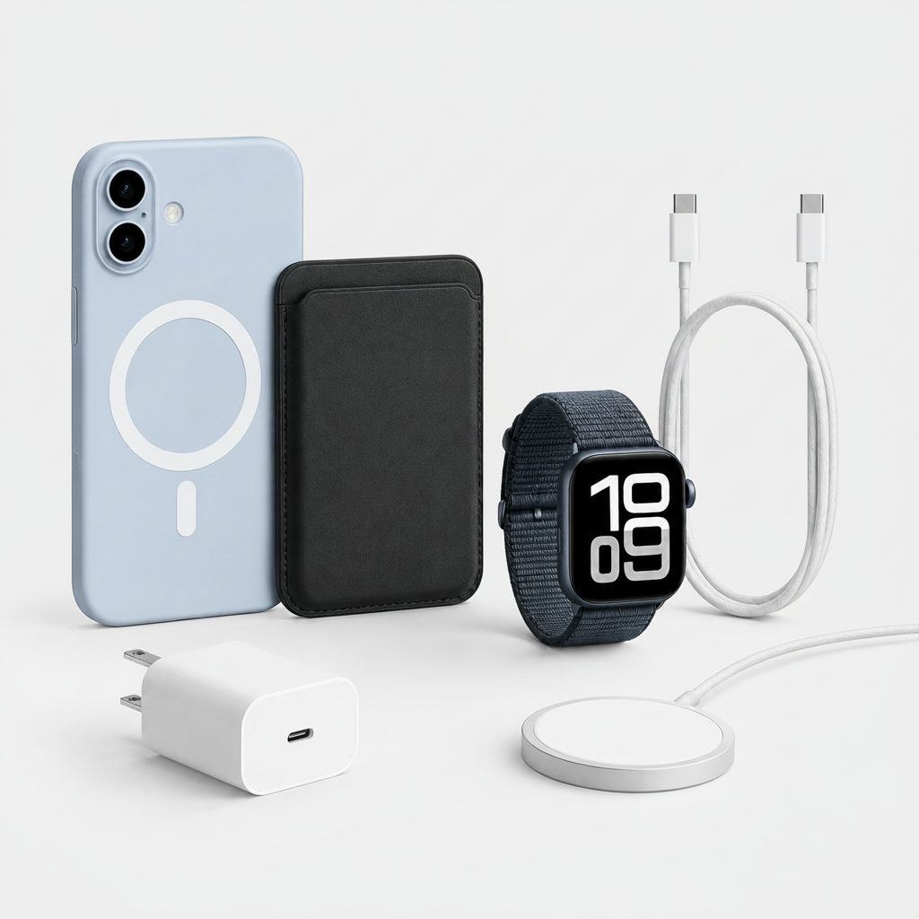 Accesorios fondo gris